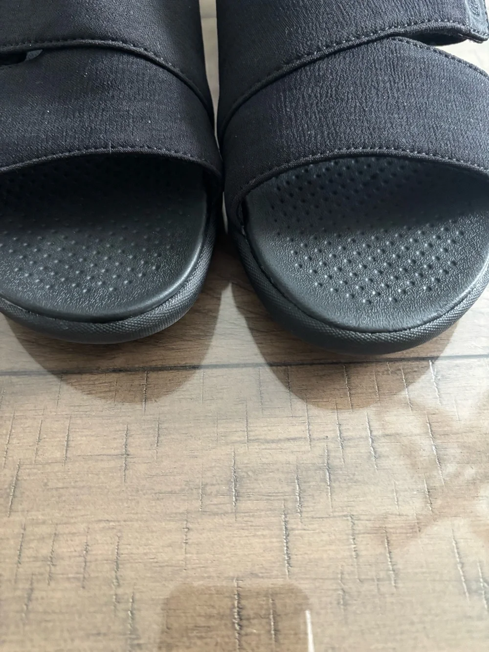 Bzees Adjustable Slide Sandal in Black - Women